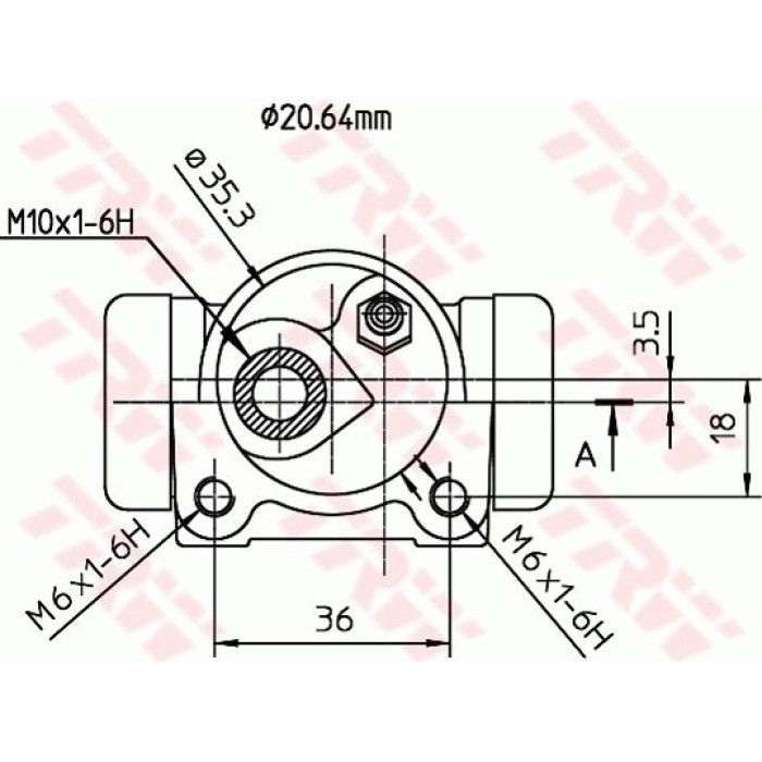 TRW Radbremszylinder BWF160 TRW Radbremszylinder BWF160
