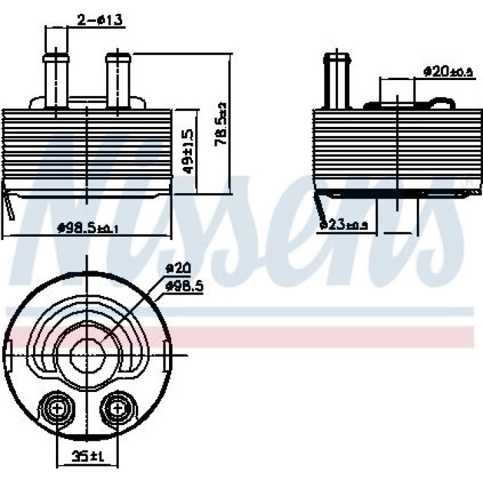 90793 Nissens Ölkühler PKW 90793 90793 Nissens Ölkühler PKW 90793