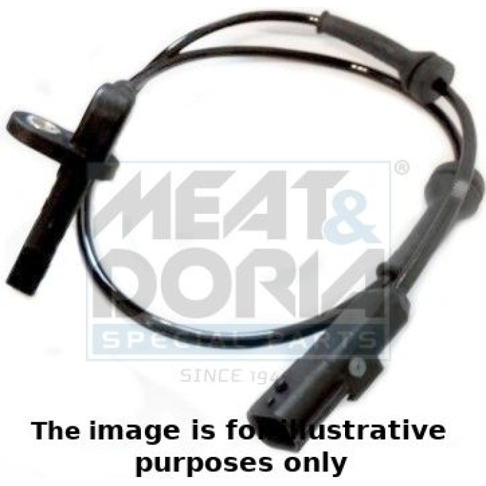 Meat & Doria ABS-Sensor / Raddrehzahlsensor 90631E, Hinterachse links/rechts, 2-polig, Einbautiefe 38 mm – OE Nummer 8200735315 - l Meat & Doria ABS-Sensor / Raddrehzahlsensor 90631E, Hinterachse links/rechts, 2-polig, Einbautiefe 38 mm – OE Nummer 8200735315 - l