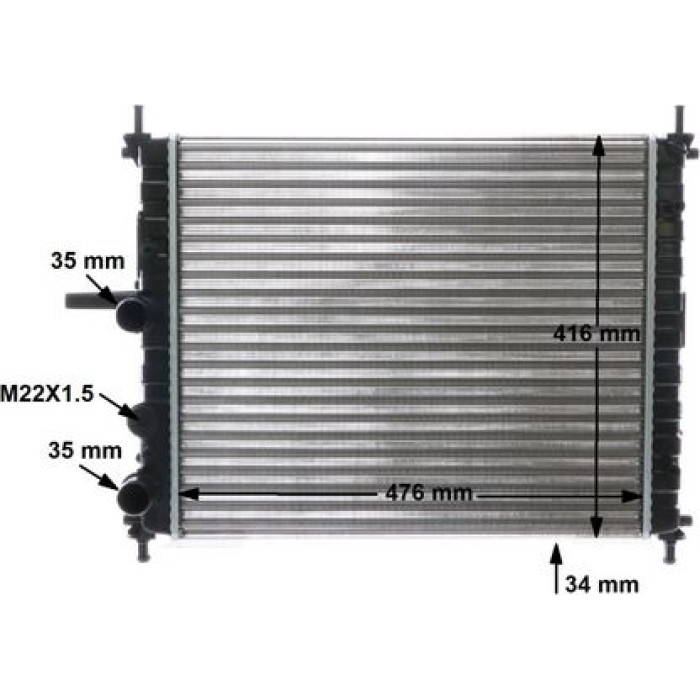 MAHLE Kühler, Motorkühlung CR 1442 000S MAHLE Kühler, Motorkühlung CR 1442 000S
