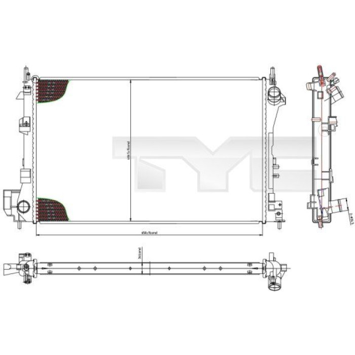 TYC Motorkühler 725-0010