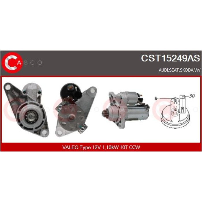 CASCO Anlasser CST15249AS CASCO Anlasser CST15249AS