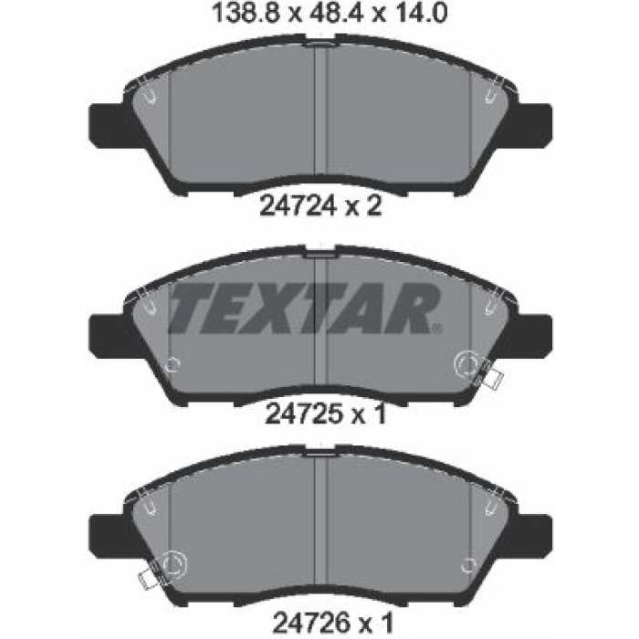 Textar Bremsbelagsatz 2472401 Textar Bremsbelagsatz 2472401