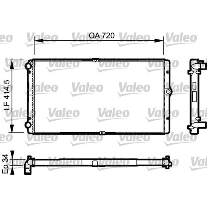 Valeo Motorkühler 732177 Valeo Motorkühler 732177