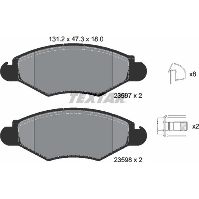 Textar Bremsbelagsatz 2359703 Textar Bremsbelagsatz 2359703