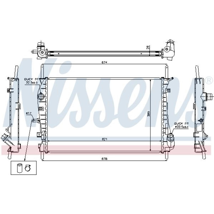 Nissens Wasserkühler PKW 69252 Nissens Wasserkühler PKW 69252