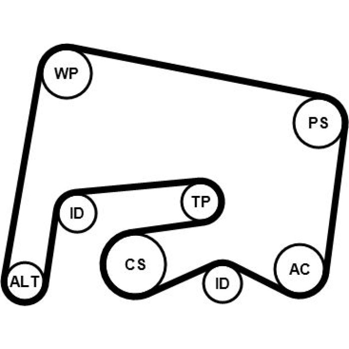 Continental CTAM Wasserpumpe / Kühlmittelpumpe 6PK2155WP1