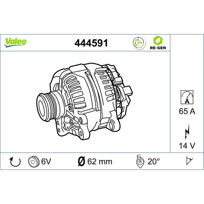 Valeo Lichtmaschine 444591 Valeo Lichtmaschine 444591