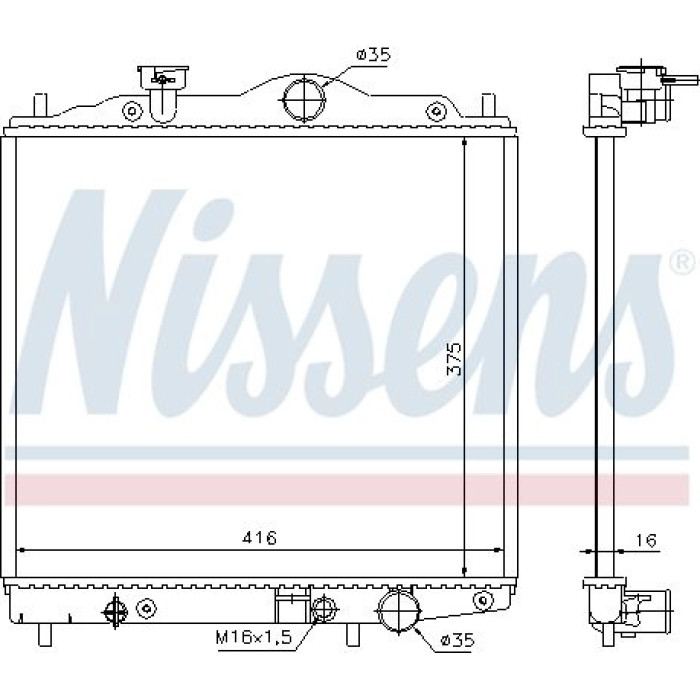 Nissens Wasserkühler PKW 67100 Nissens Wasserkühler PKW 67100