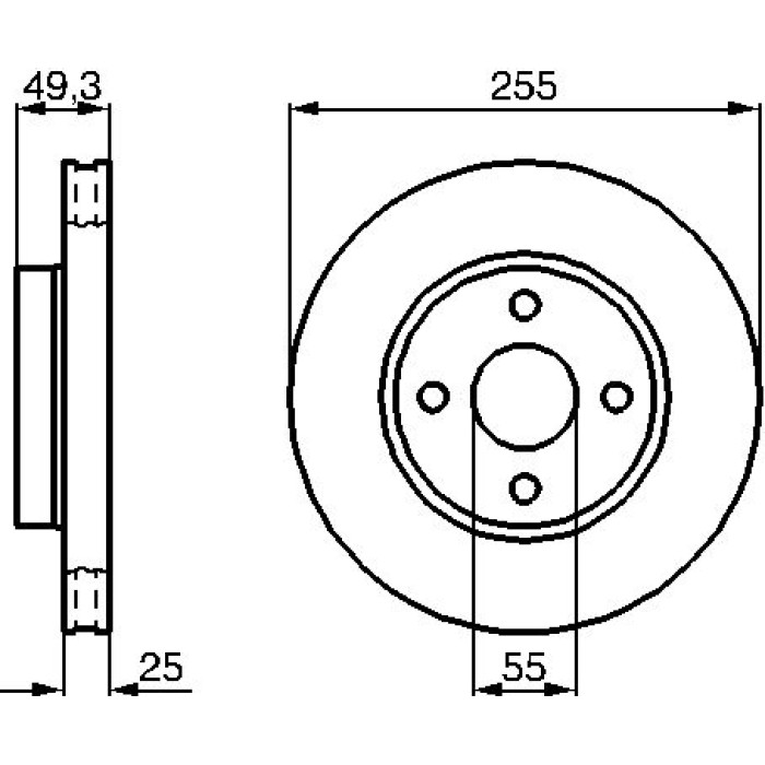 Bosch Bremsscheibe Vorderachse 0 986 479 084 Bosch Bremsscheibe Vorderachse 0 986 479 084
