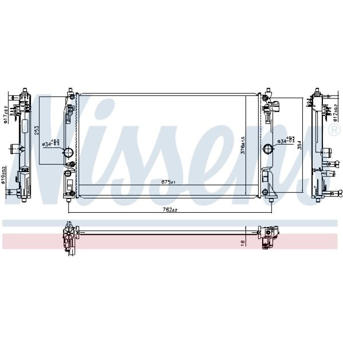 Nissens Wasserkühler PKW 606394 Nissens Wasserkühler PKW 606394