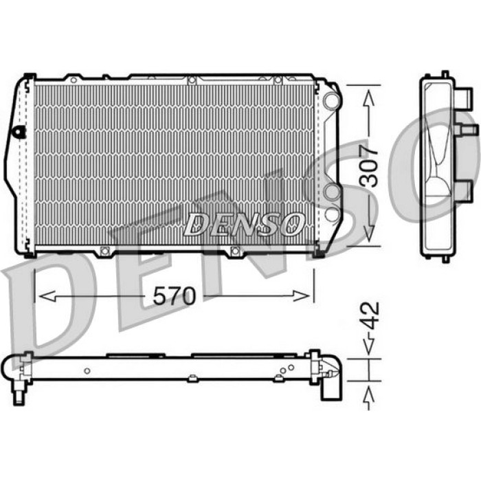 Denso Motorkühler DRM02001 Denso Motorkühler DRM02001