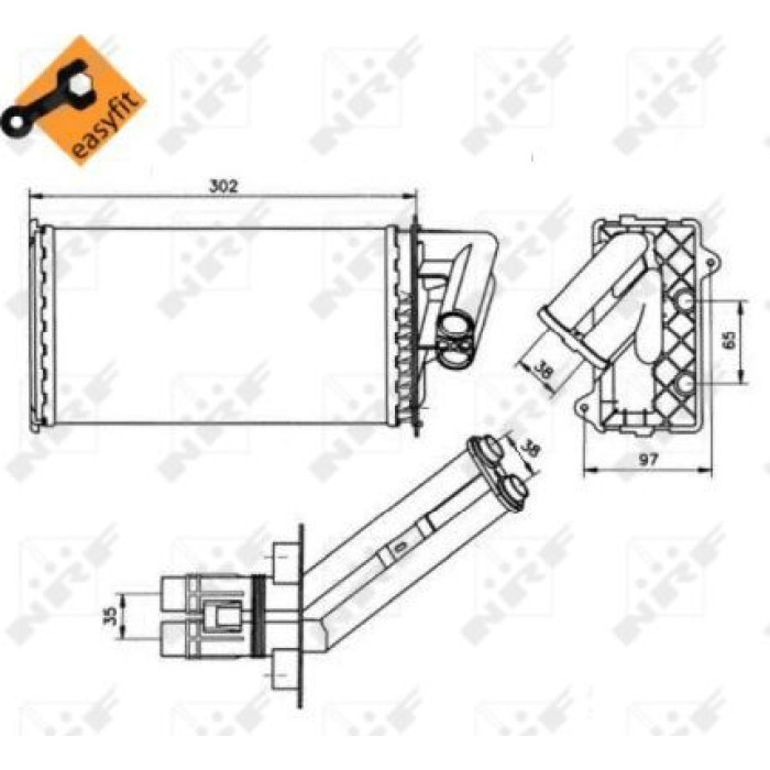 NRF Heizungskühler 50577 NRF Heizungskühler 50577