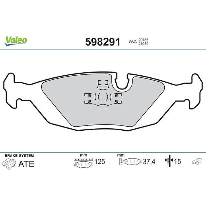 Valeo Bremsbelagsatz 598291