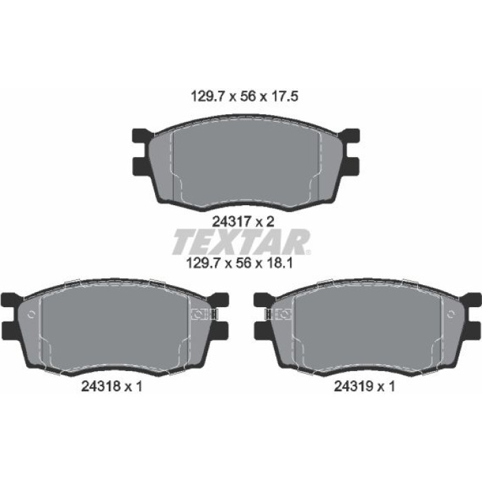 Textar Bremsbelagsatz 2431701
