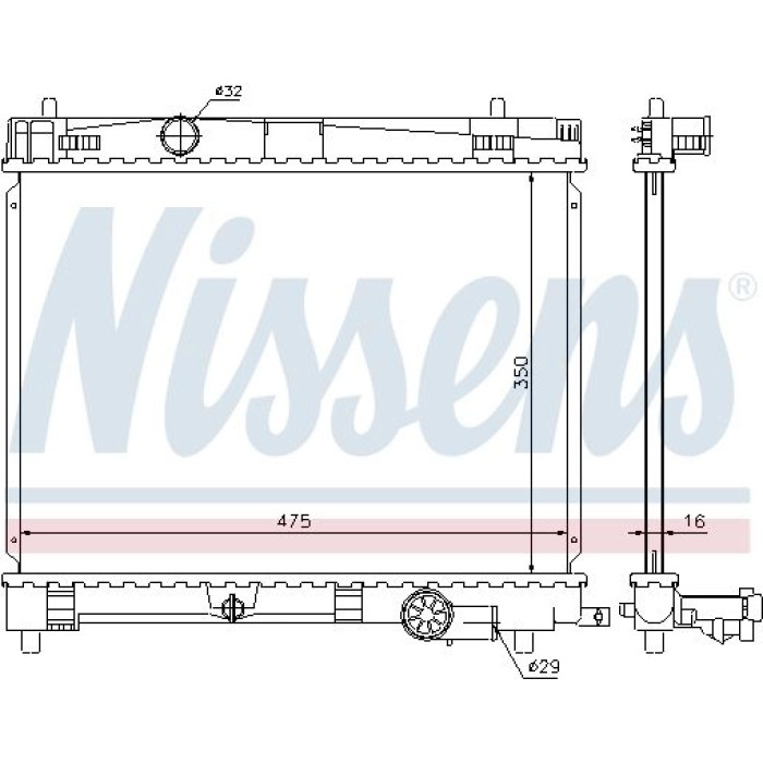 Nissens Wasserkühler PKW 646823 Nissens Wasserkühler PKW 646823