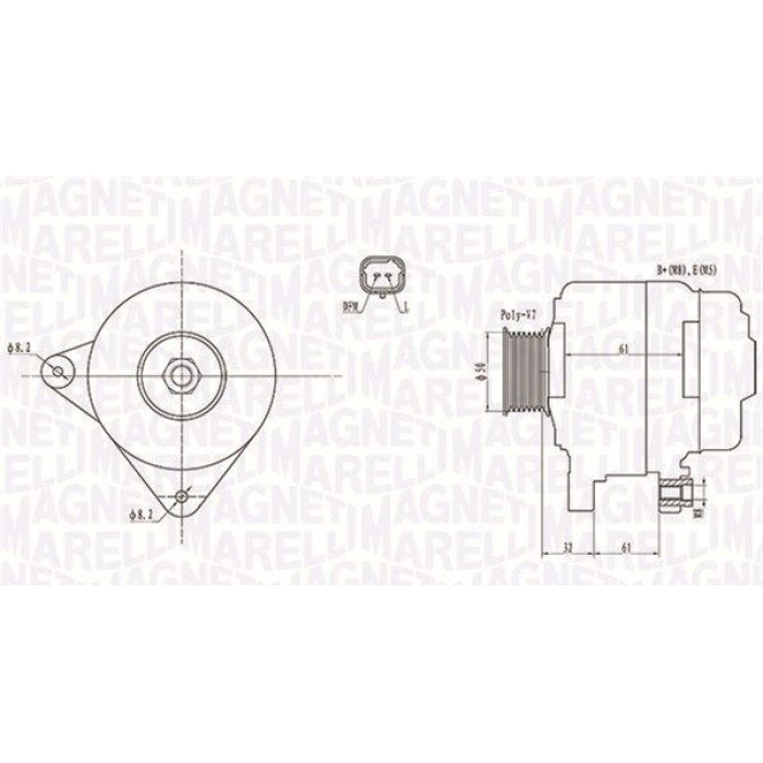 Magneti Marelli Lichtmaschine 063731959010 Magneti Marelli Lichtmaschine 063731959010