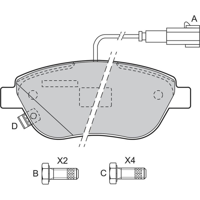 Valeo Bremsbelagsatz 598698 Valeo Bremsbelagsatz 598698