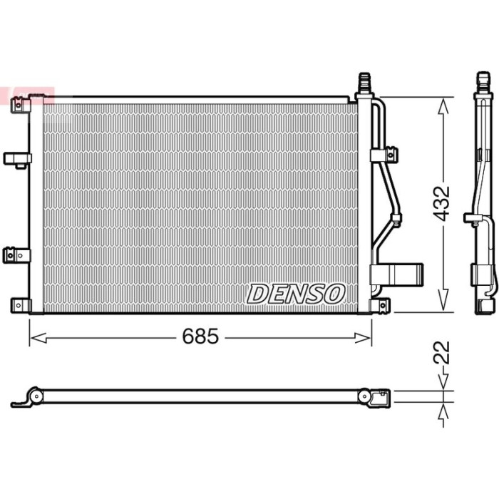 Denso Klimakondensator DCN33013