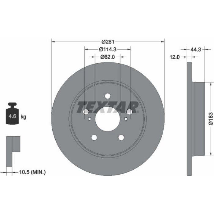 Textar Bremsscheibe 92301403