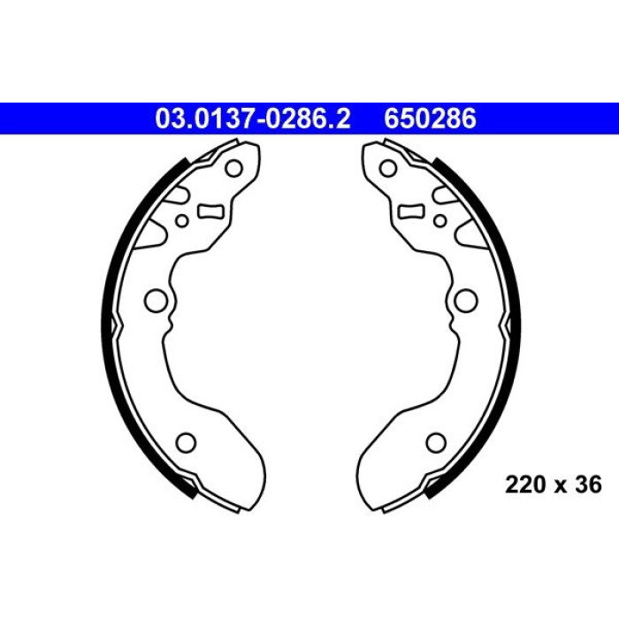 ATE Bremsbacken 03.0137-0286.2