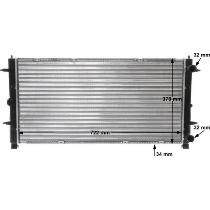 CR 398 000S MAHLE Motorkühler / Wasserkühler CR 398 000S, Automatikgetriebe, mit kurzem Fahrerhaus, Netz 722 x 378 x 34 mm – u. a. für VW Transporter T4 Kasten (70A, 70H, 7DA, 7DH, 70J), VW T4 Pritsche/Fahrgestell – OE Nummer 701 121 253 E - l CR 398 000S MAHLE Motorkühler / Wasserkühler CR 398 000S, Automatikgetriebe, mit kurzem Fahrerhaus, Netz 722 x 378 x 34 mm – u. a. für VW Transporter T4 Kasten (70A, 70H, 7DA, 7DH, 70J), VW T4 Pritsche/Fahrgestell – OE Nummer 701 121 253 E - l