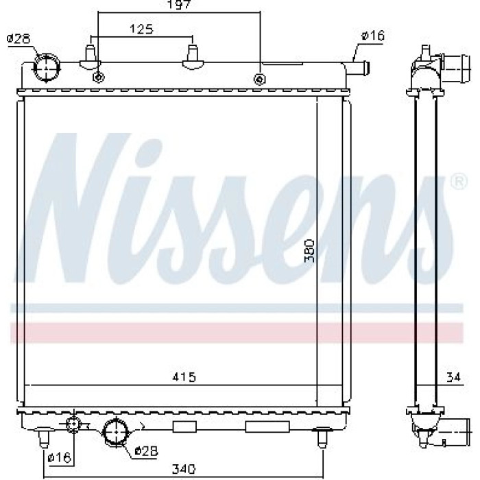 Nissens Wasserkühler PKW 61279 Nissens Wasserkühler PKW 61279