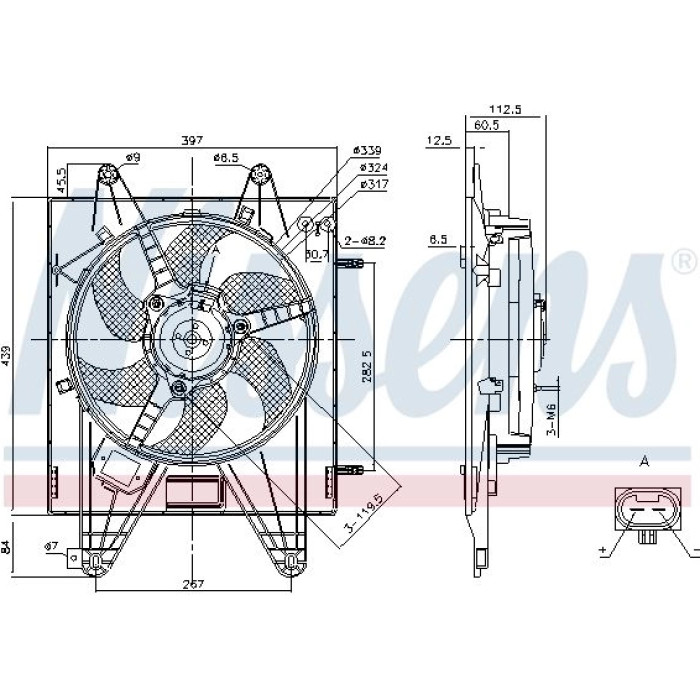 Nissens Kühlerlüfter PKW 85166 Nissens Kühlerlüfter PKW 85166