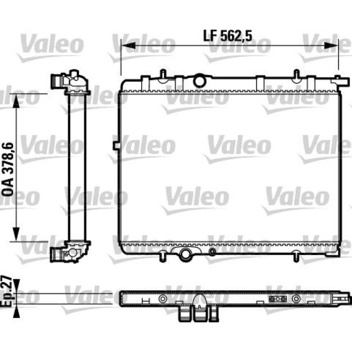 Valeo Motorkühler 732893 Valeo Motorkühler 732893