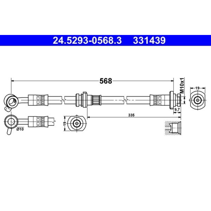 ATE Bremsschlauch 24.5293-0568.3