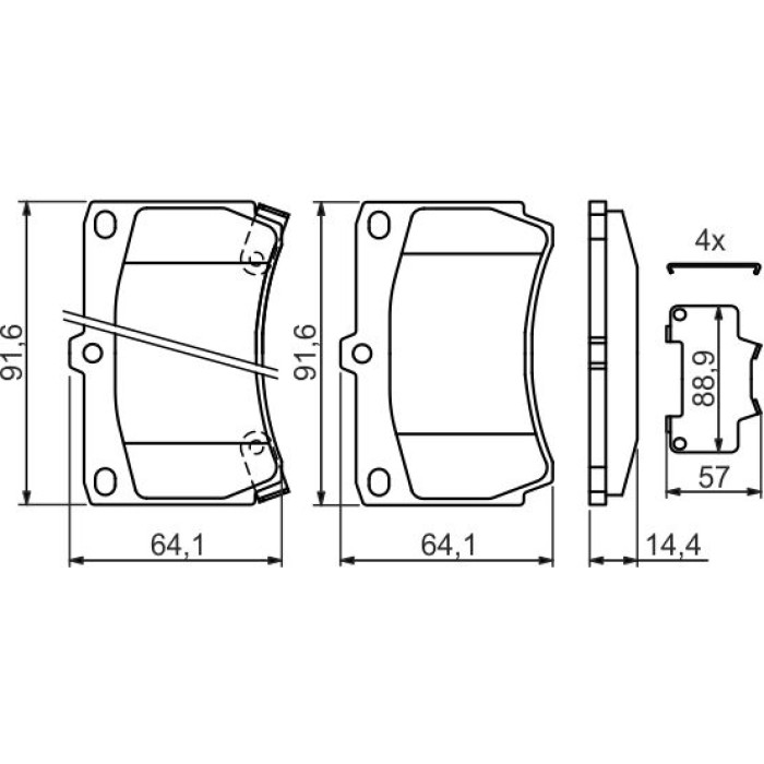 Bosch Bremsbelagsatz 0 986 461 141 Bosch Bremsbelagsatz 0 986 461 141