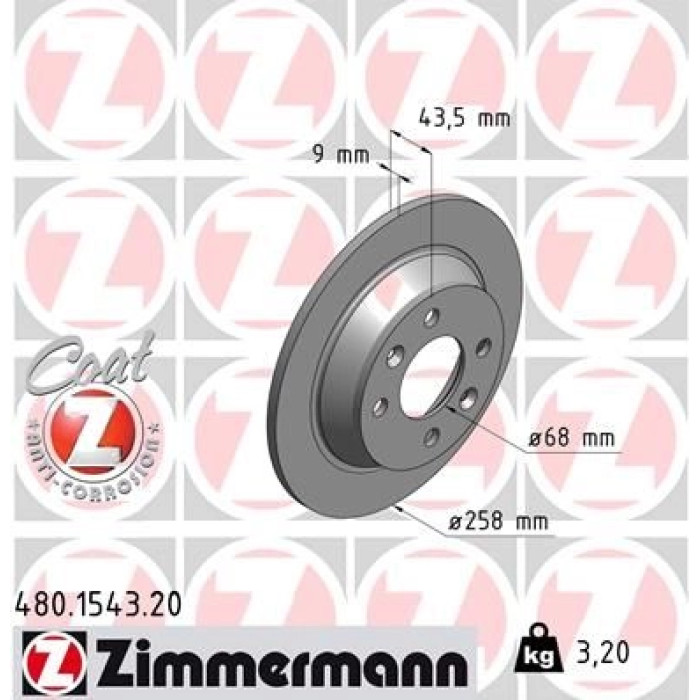 Zimmermann Bremsscheibe 480.1543.20