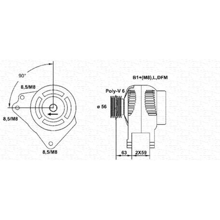 Magneti Marelli Lichtmaschine 063533489010 Magneti Marelli Lichtmaschine 063533489010