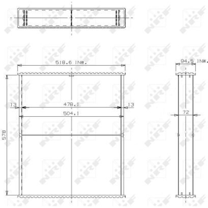 NRF Kühlernetz Kupfer 24531 NRF Kühlernetz Kupfer 24531