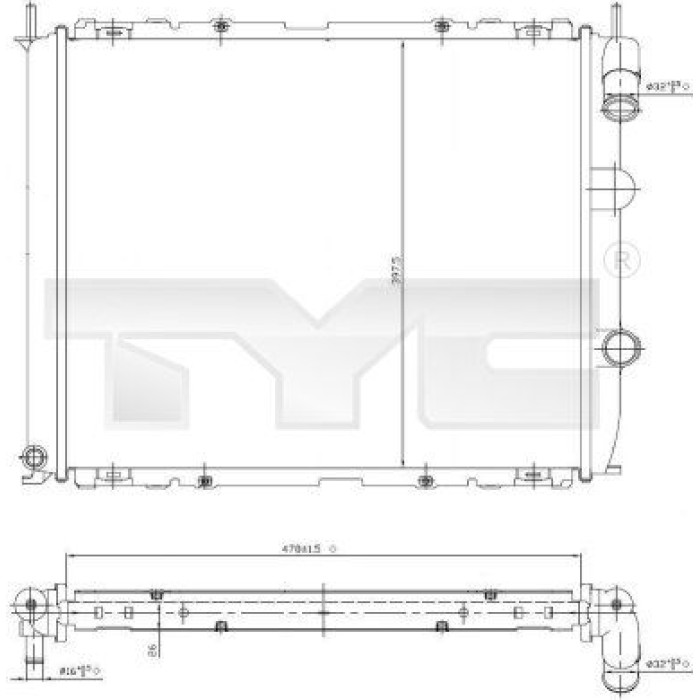 TYC Motorkühler 728-0014 TYC Motorkühler 728-0014