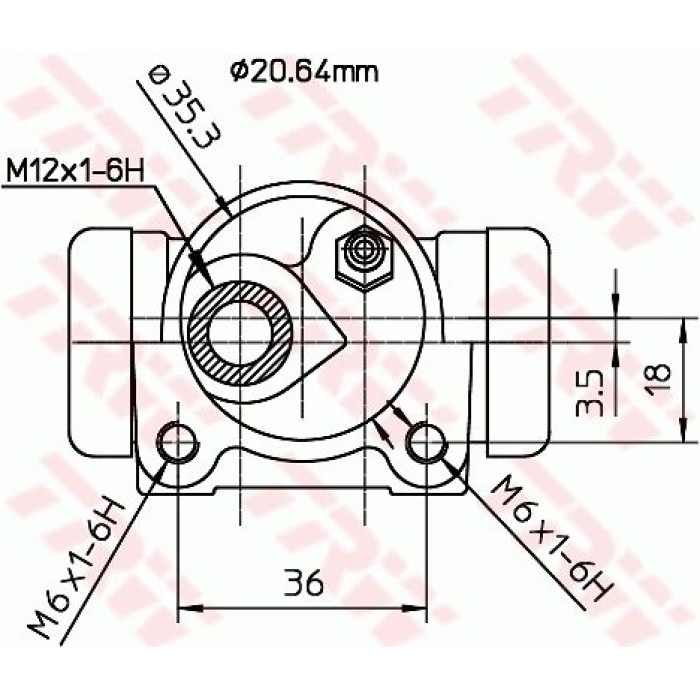 BWF166 TRW Radbremszylinder BWF166