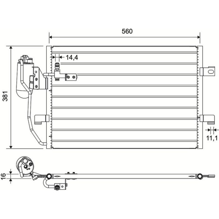Valeo Klimakondensator 817659 Valeo Klimakondensator 817659