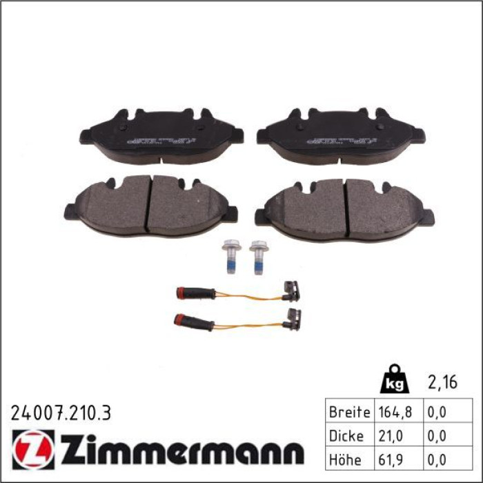 ZIMMERMANN Bremsbeläge 24007.210.3