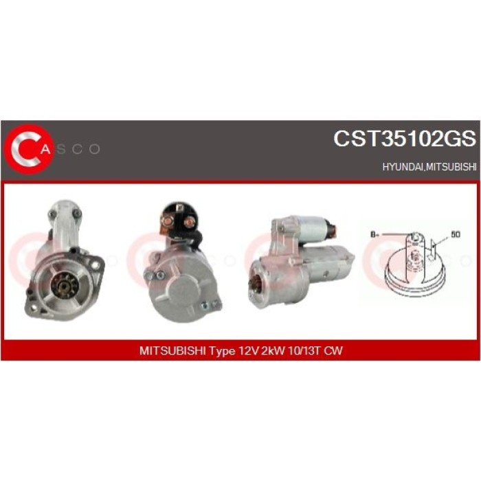 CASCO Anlasser CST35102GS CASCO Anlasser CST35102GS