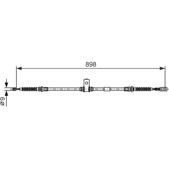 Bosch Handbremsseil links 1987482397 Bosch Handbremsseil links 1987482397