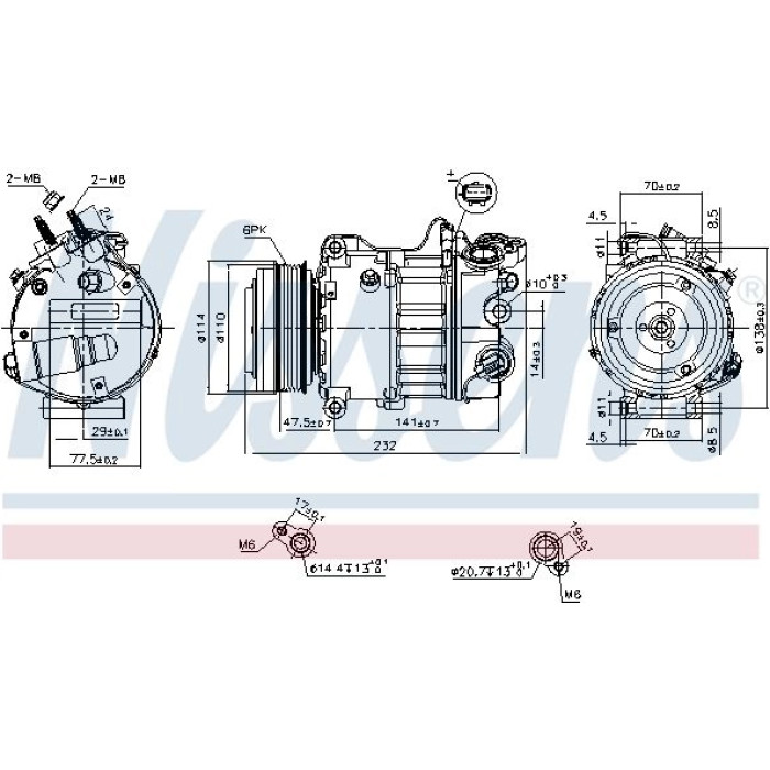 Nissens Klimakompressor PKW 890585 Nissens Klimakompressor PKW 890585