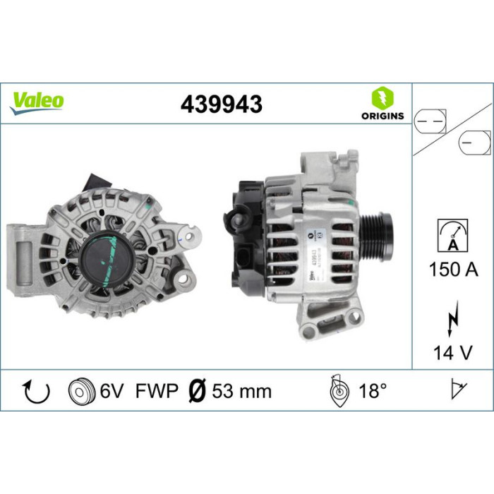 Valeo Lichtmaschine 439943 Valeo Lichtmaschine 439943