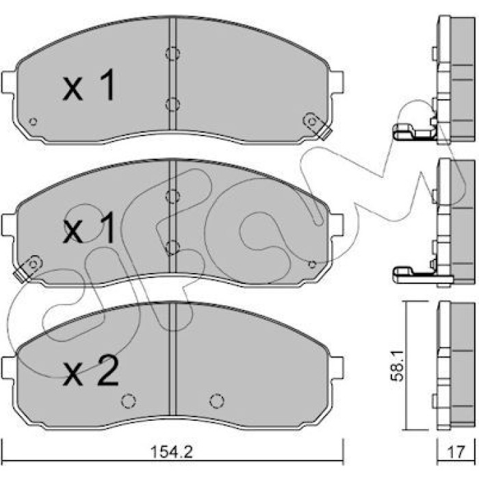 CIFAM Bremsbelagsatz, Scheibenbremse 822-631-0 CIFAM Bremsbelagsatz, Scheibenbremse 822-631-0