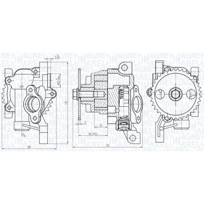 Magneti Marelli Ölpumpe 351516000123 Magneti Marelli Ölpumpe 351516000123