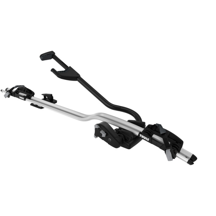 Thule ProRide 598001 Dachfahrradträger Aluminium/Schwarz für 1 Fahrrad bis 20 kg – abschließbar