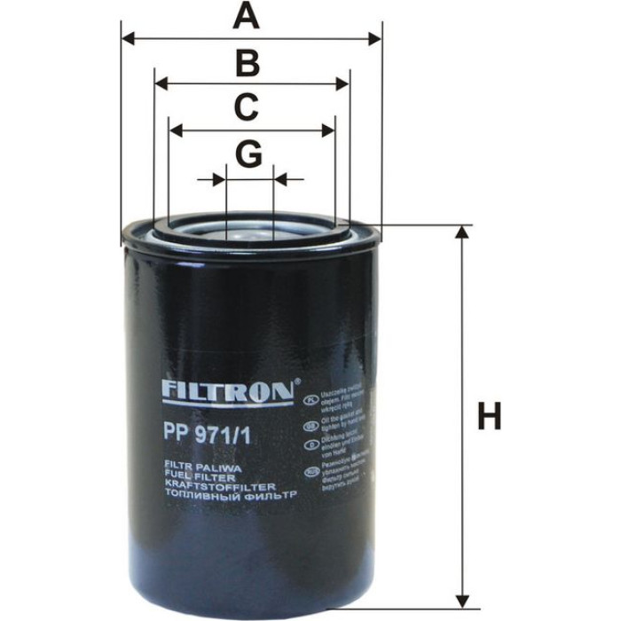 PP 971/1 Filtron Kraftstofffilter PP 971/1 PP 971/1 Filtron Kraftstofffilter PP 971/1
