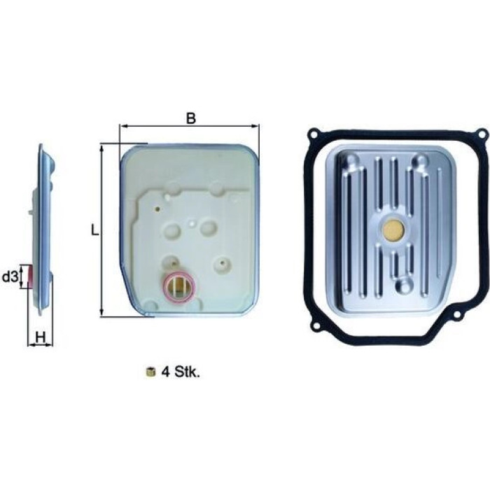 MAHLE Hydraulikfilter, Automatikgetriebe HX 147KIT1 MAHLE Hydraulikfilter, Automatikgetriebe HX 147KIT1