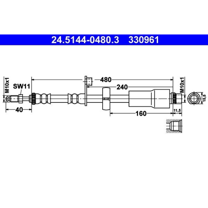 ATE Bremsschlauch 24.5144-0480.3