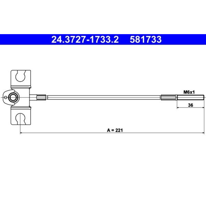 ATE Handbremsseil 24.3727-1733.2