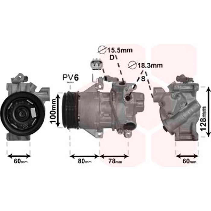 Van Wezel Klimakompressor 5300K618 Van Wezel Klimakompressor 5300K618
